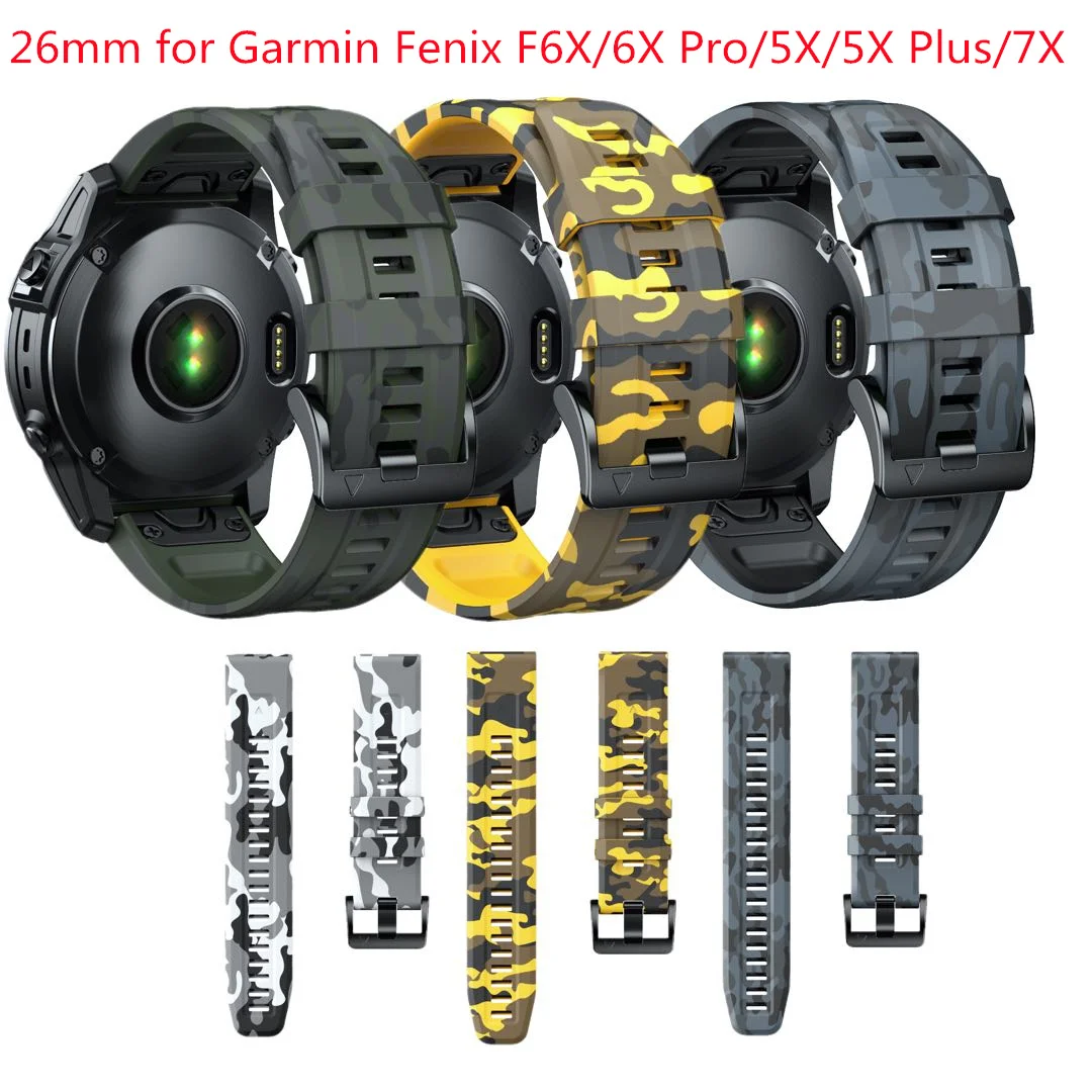 

for Garmin Fenix 6X Pro/6/5X/5X Plus 22 26mm Silicone Strap Watchband for Fenix5/6/7 Instinct 2 Replacement Bands