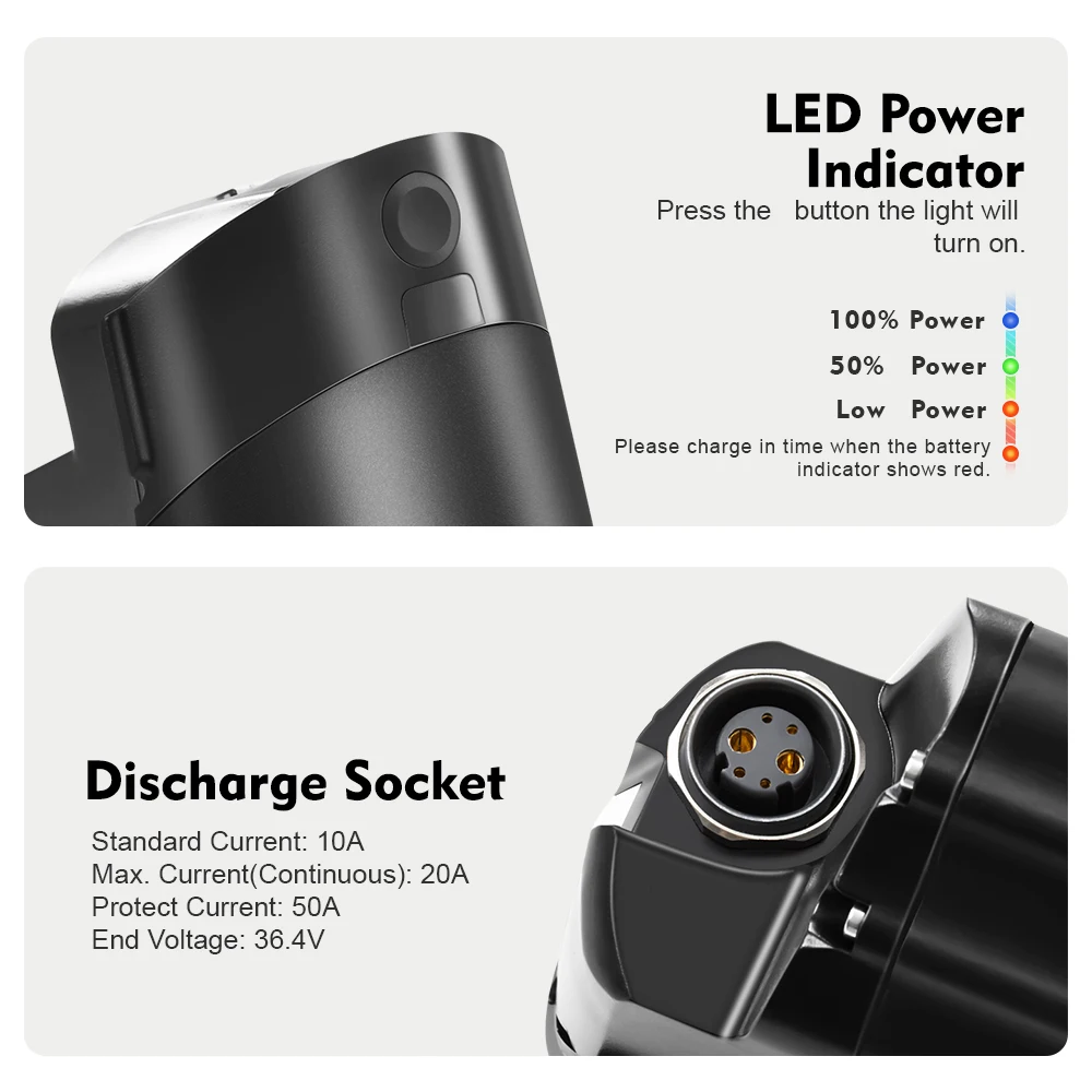 YOSE POWER 48V 14Ah replacement lithium battery fit for Aventon Pace 500.2 and 500.3 ebikes