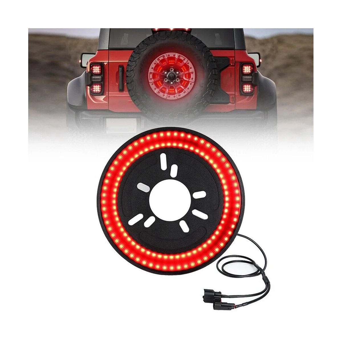 

Car Rear LED Spare Tire Brake Light for Ford Bronco 2021 2022 2023