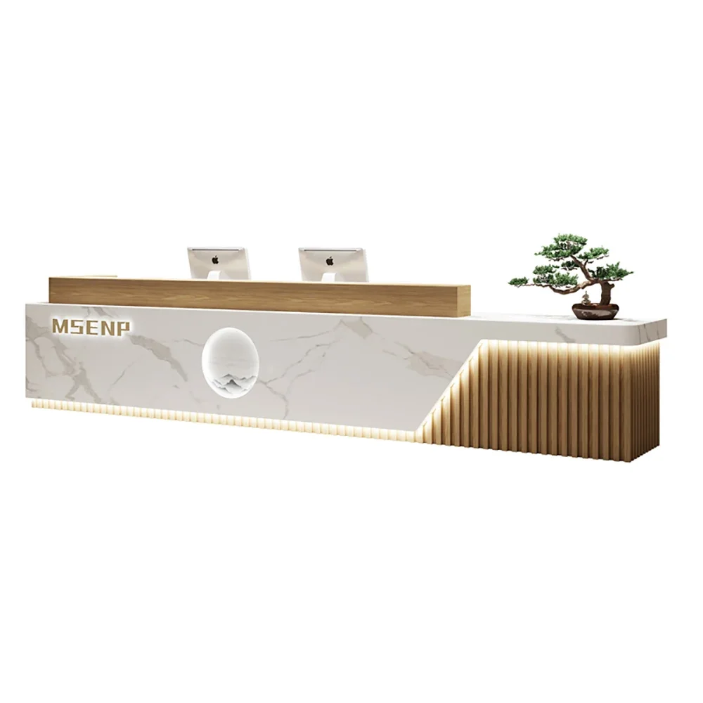 Fashion Modern Bar Counter Cabinet Modern Glamour Aesthetic Simple Reception Desks Luxury Unique Mostrador Commercial Furniture