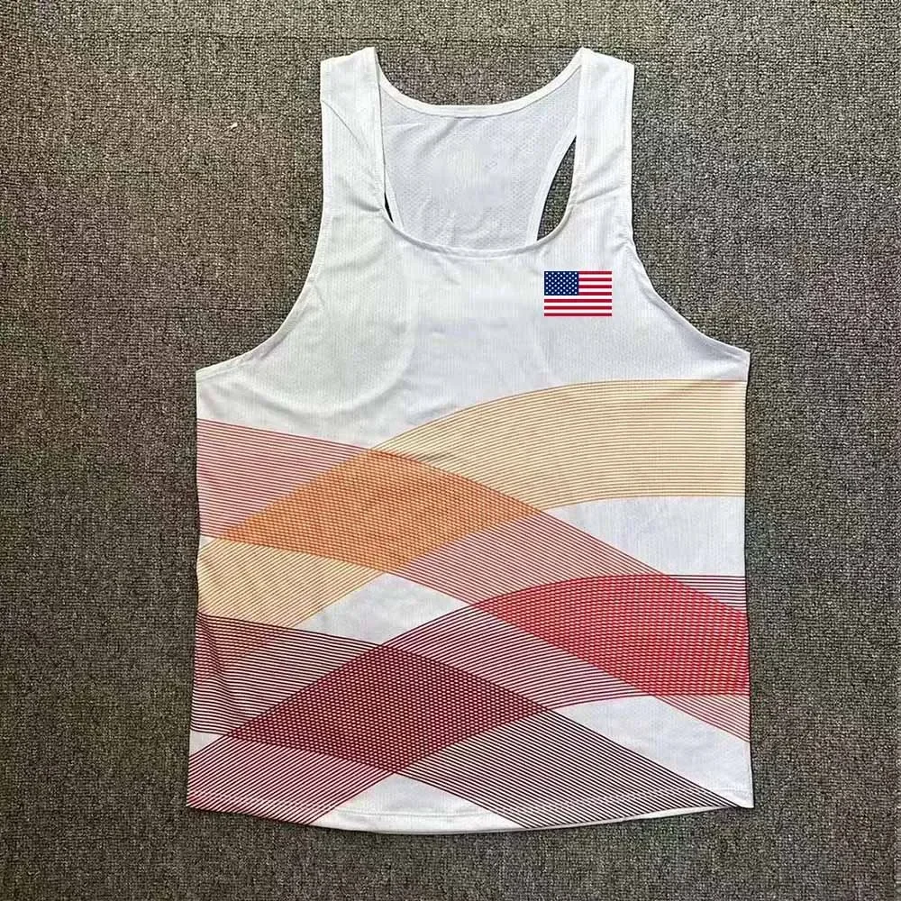 Brand Run Athletics Tank Top Runnning Speed Singlet Fitness Shirt Mens Clothing Guys Sleeveless Vest Athlete Track Field Singlet 4