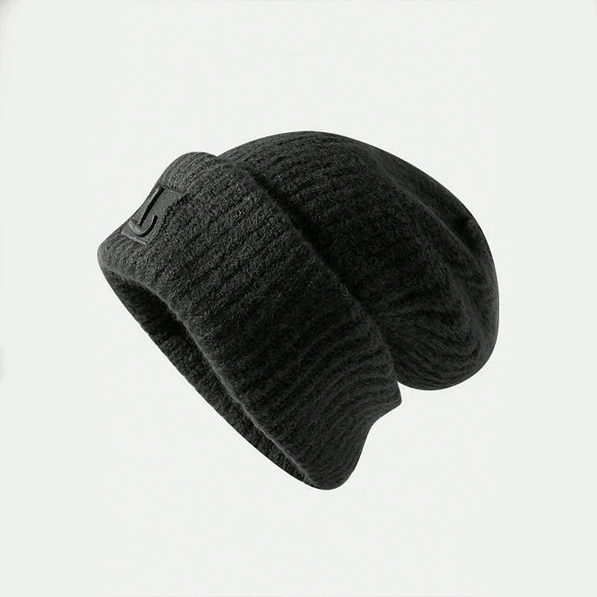 1-teilige grobe Strickmütze für Damen – handwaschbar, leicht, doppelter Verschluss, Quastenmütze für Neujahrsanlässe, modische Wi – Detail 7
