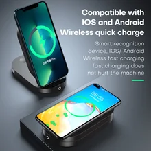 

New Folding 3-in-1 Wireless Charger Vertical Mobile Phone Holder for Apple 13 Watch Headphones 15W