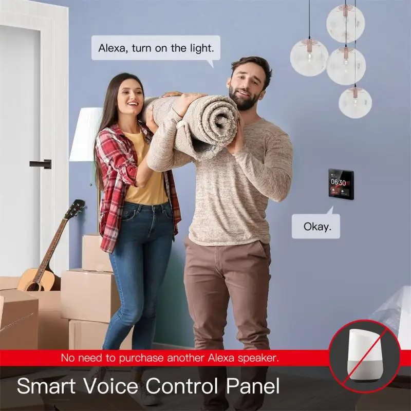 

Tuya ZigBee 4.0 Scene Switch Smart Central Control,Smart Life App Control,Built-in Alexa,Wireless Zigbee & Hub.