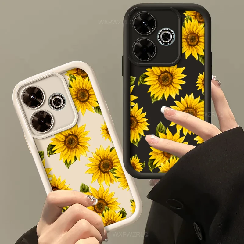 Sunflower Painted Anti-Drop Phone Case Cover