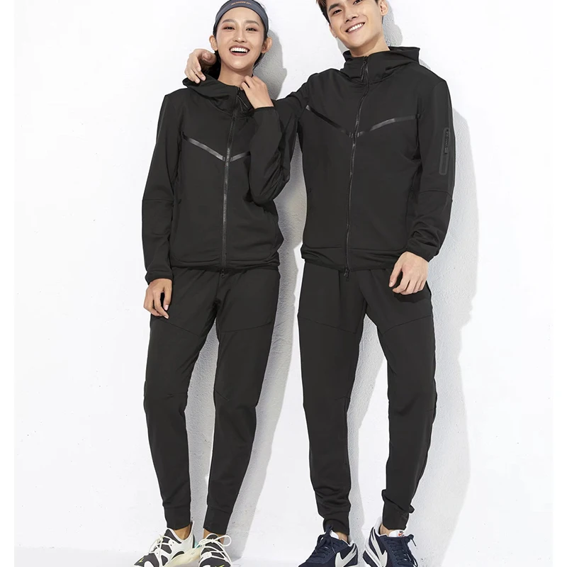 Men Tracksuit Sportswear Suit Male Couple Long-sleeved Training Outdoor Zip Hoodies Sweater Jacket Quality Sports 2 pcs Suits 2023 mens hoodies 2 piece sets male tracksuit sweatsuit casual winter long sleeve thermal warm breathable fitness sportswear