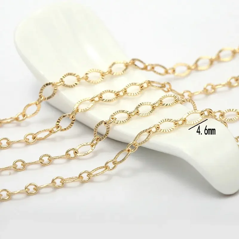 보석 용품 14k 진짜 금 도금 중공 잎 체인 DIY 팔찌 목걸이 귀걸이 보석 만들기 결과