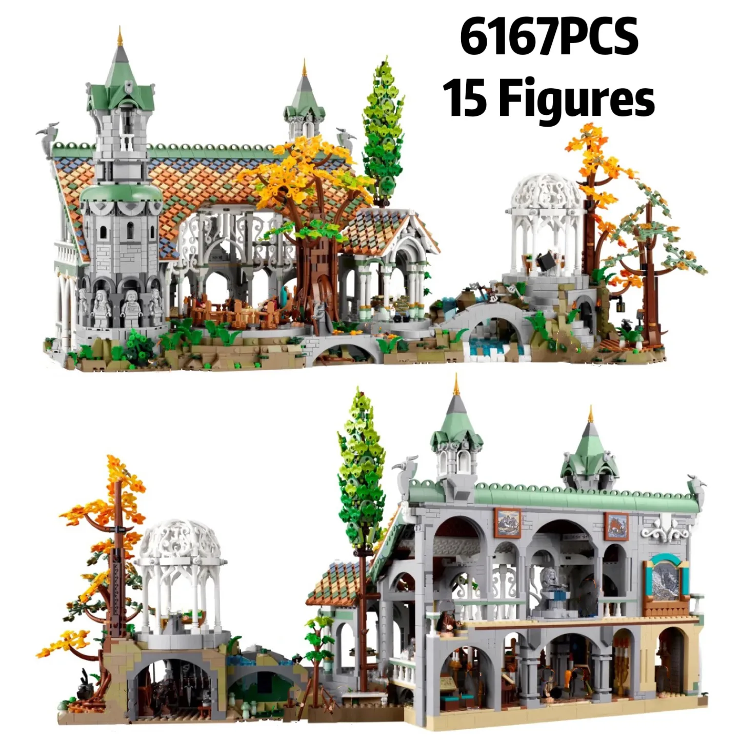 

IN stock 2023 New Creative Expert Icons Movie Castle Model 6167Pcs Building Blocks Brick 10316 Street View Toys gift