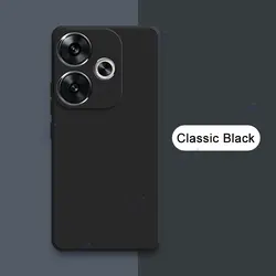 Premium Liquid Silicone Shockproof Phone Case - Full Protective Soft Back Cover for Xiaomi POCO F6 Pro 5G (Classic Black)