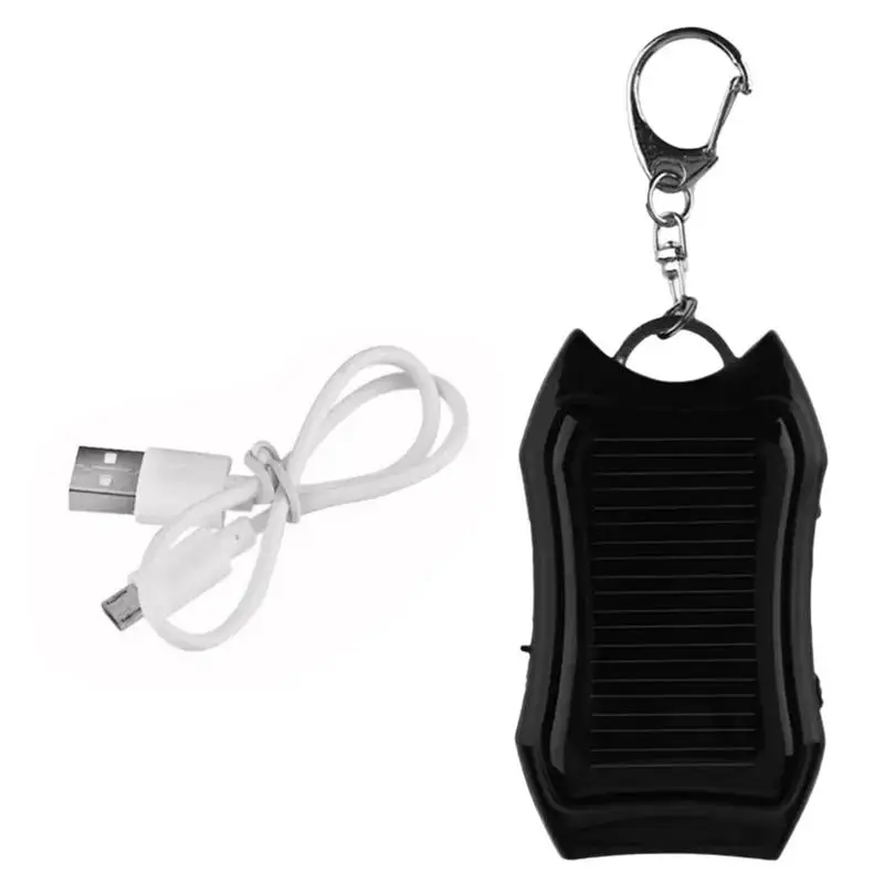 Solar Battery Charger 3 LED Flashlight Keychain Portable 1500amh Mobile Power Rechargeable Power Bank For Cellphone solar battery charger