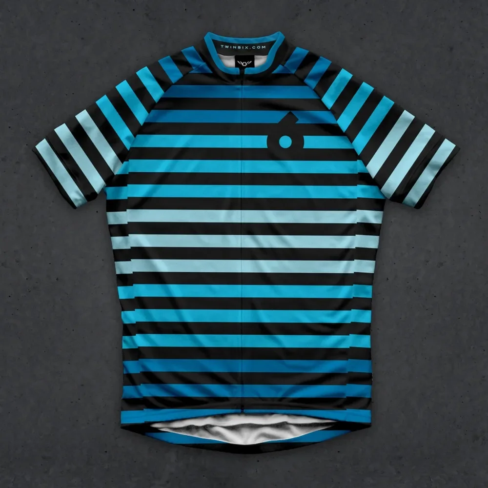 thumbnail image 1 of Camiseta de ciclismo Twin Six 6 para hombre, camiseta de verano para bicicleta de montaña, de secado rápido, con protección solar, sudadera estampada, uniforme de ciclismo y triatlón, 1 of 5