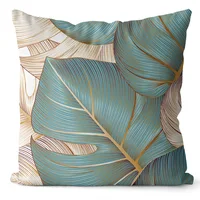 Leaves Pattern Cushion Covers for Sofa Living Room Chair Waist Pillow Case Home Decoration Nordic Modern Pillow Covers 2