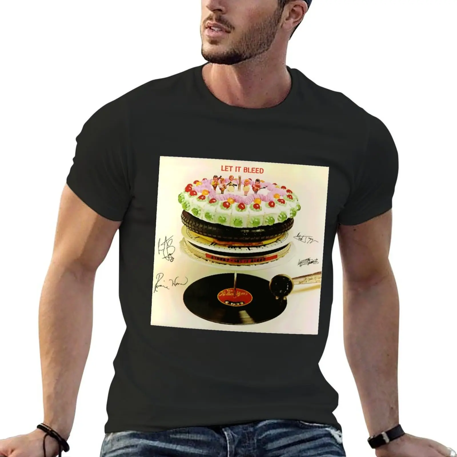 

Let It Bleed Album Birthday Cake T-Shirt animal prinfor boys shirts graphic tees plain graphic tee shirt men