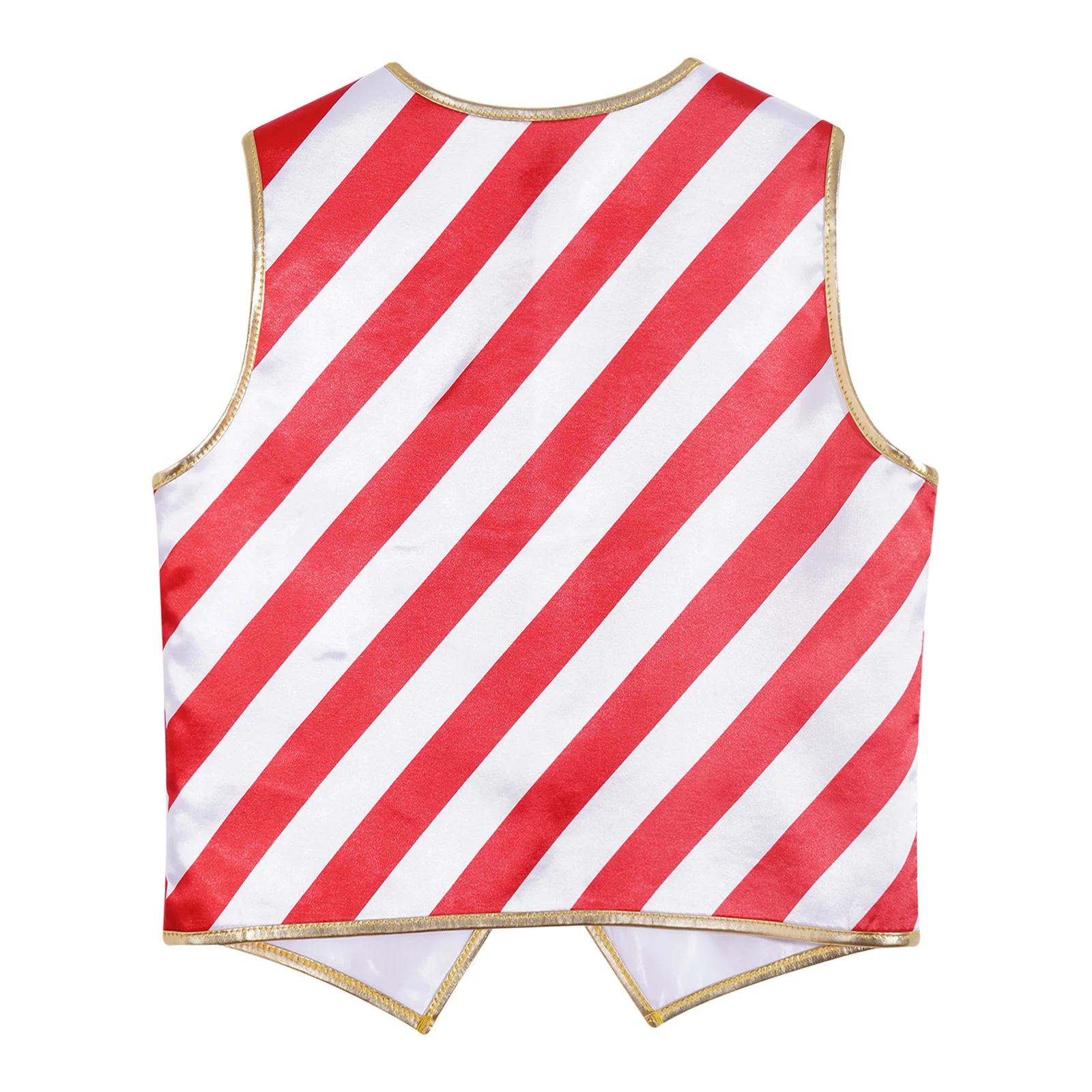 Boys Girls Christmas Costumes Candy Cane Striped Vest Waistcoat Xmas Festival Carnival Santa Claus Fancy Dress Up