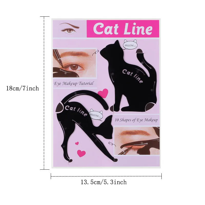 Eye Makeup Tools Cat Line Stencils Eye Template Shaper Model Easy To Make Up Eyeliner Card for Eye Makeup Tools