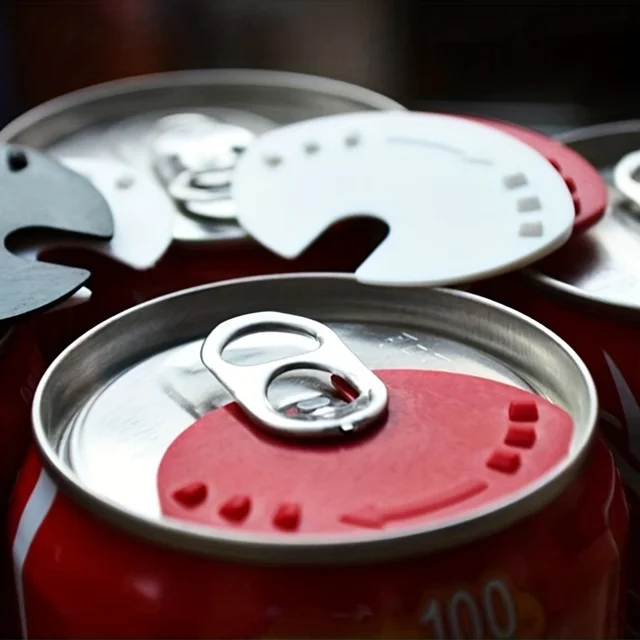 5 Pieces Can Lid Can Sealer Beverage Can Cap Can Protector Barricade Soda Cap Sealer Plastic Beer Drink Lid Protector for Beer J 2