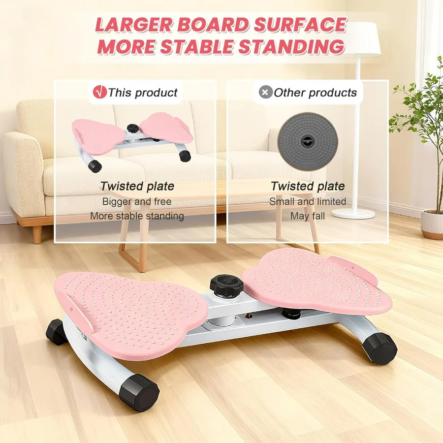 Waist Twist Workout Machine, Ab Machine Weight for Slim Waist and Core Ab Exercise Foot Massage and Weight Loss, Noiseless Home