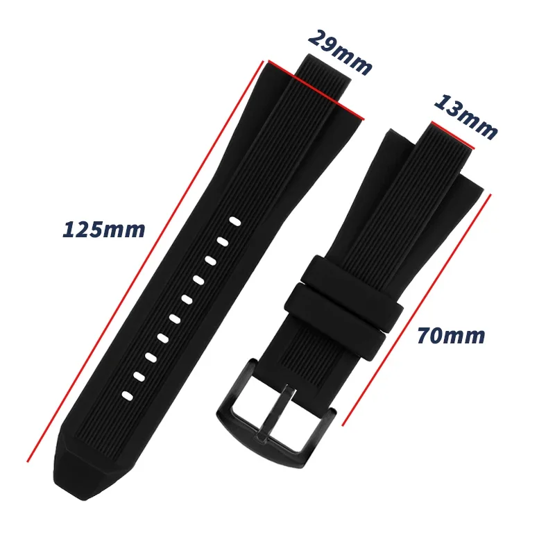Silicone Replacement Watch Band - Soft and Comfortable Watch Strap for Men