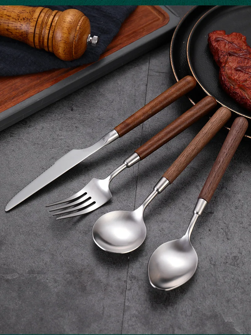 Wooden Handle Cutlery Set _14