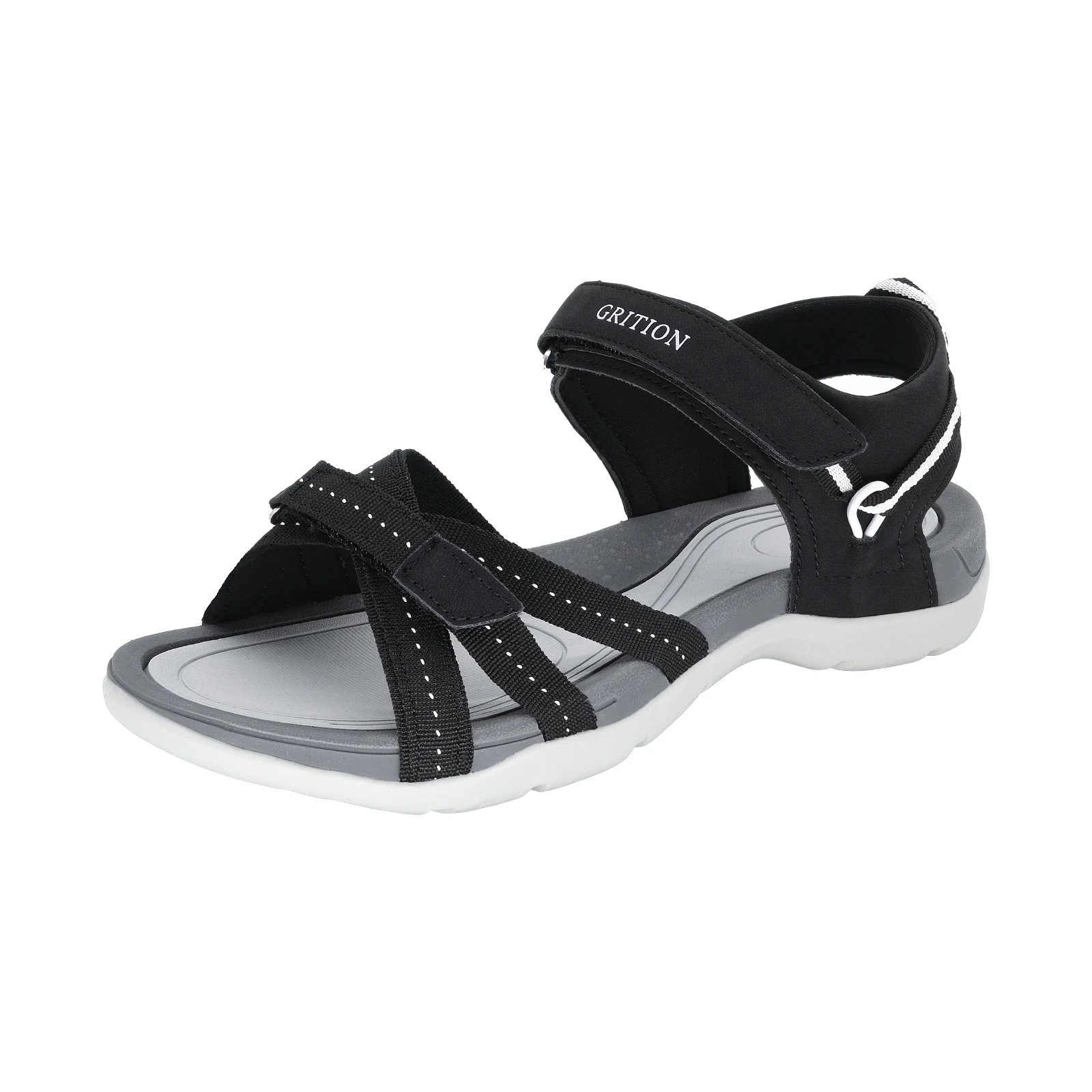 GRITION Women Sandals Fashion 2021 New Female Shoes Open Toe Outdoor Flat Heels Summer Beach Casual Non-Slip Lightweight 37-40