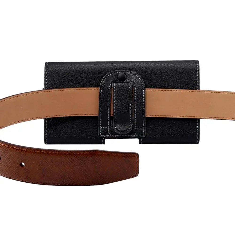 Sleek Leather Phone Belt Clip Holster Pouch Waist Bag