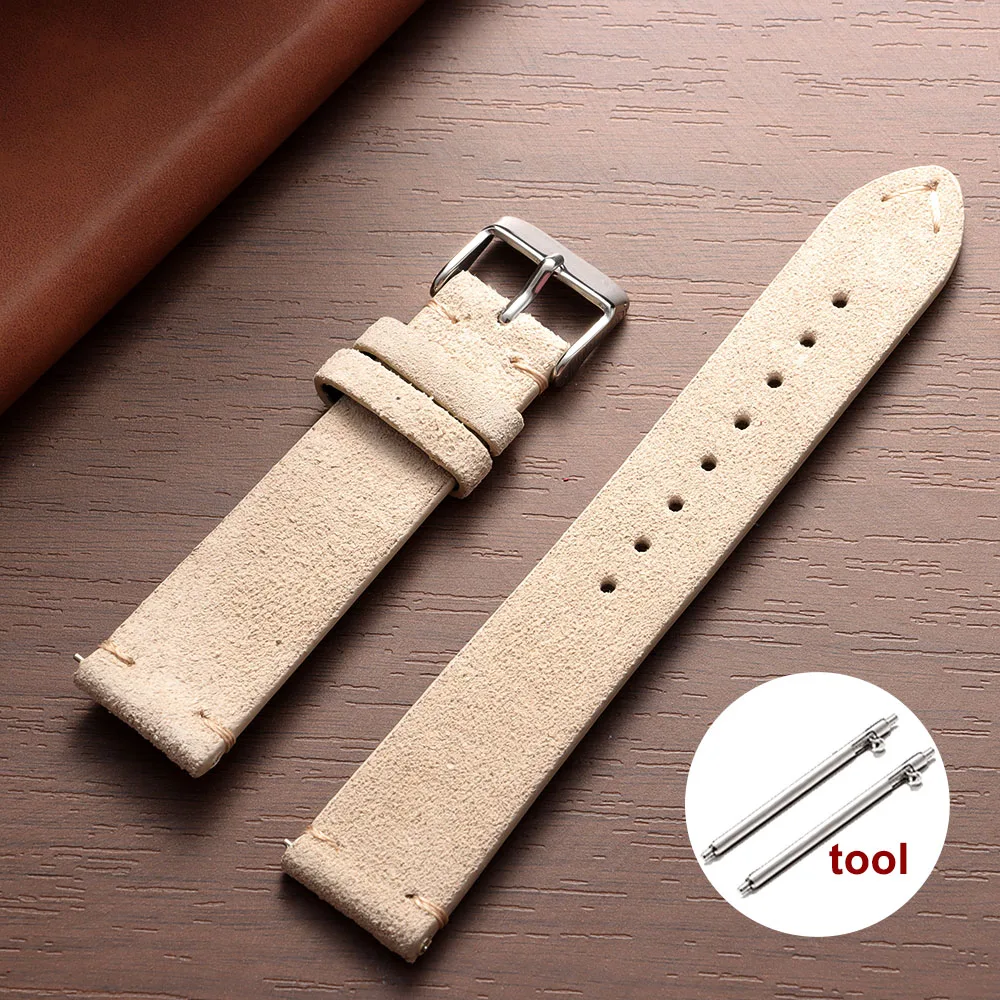 Vintage Red Suede Leather Quick Release Wristband Bracelet