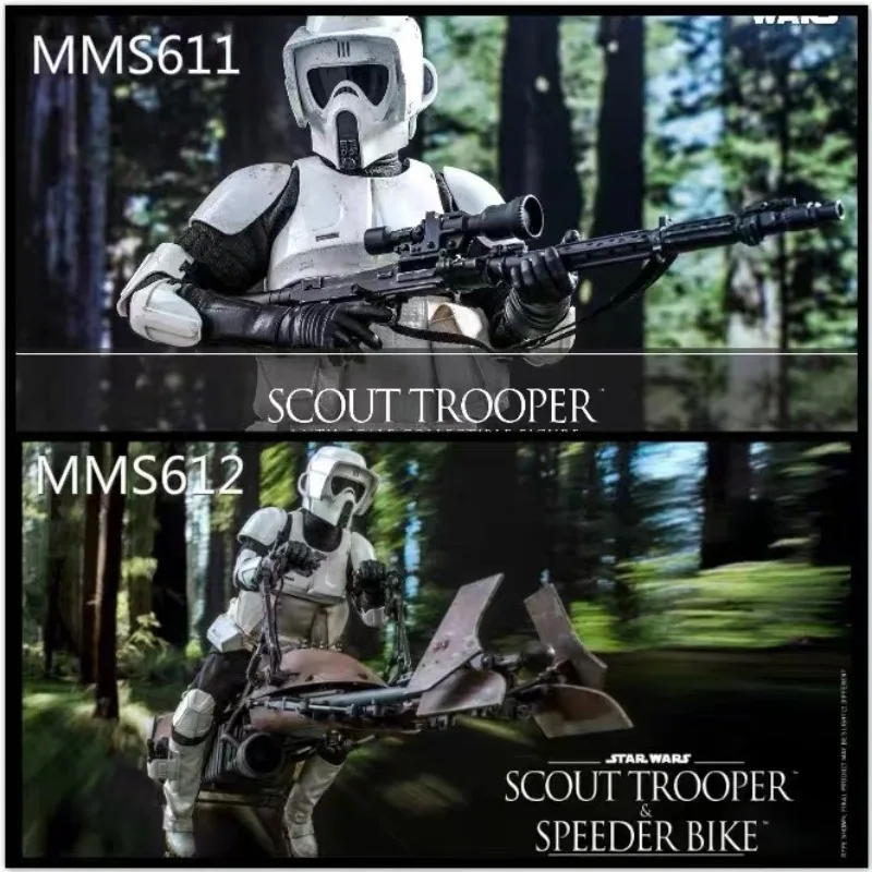 

Original Hot toys HT MMS611 MMS612 Star Wars 6 Scout Trooper Action Figures Flying motorcycle suit Collectible Model Toy Gift