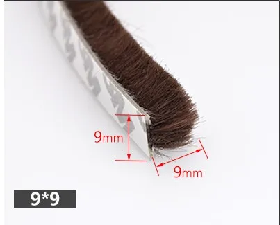 1 meters Self-adhesive Sealing Wind-proof Brush Strip For Home Door Window Sound Insulation Strip Gasket
