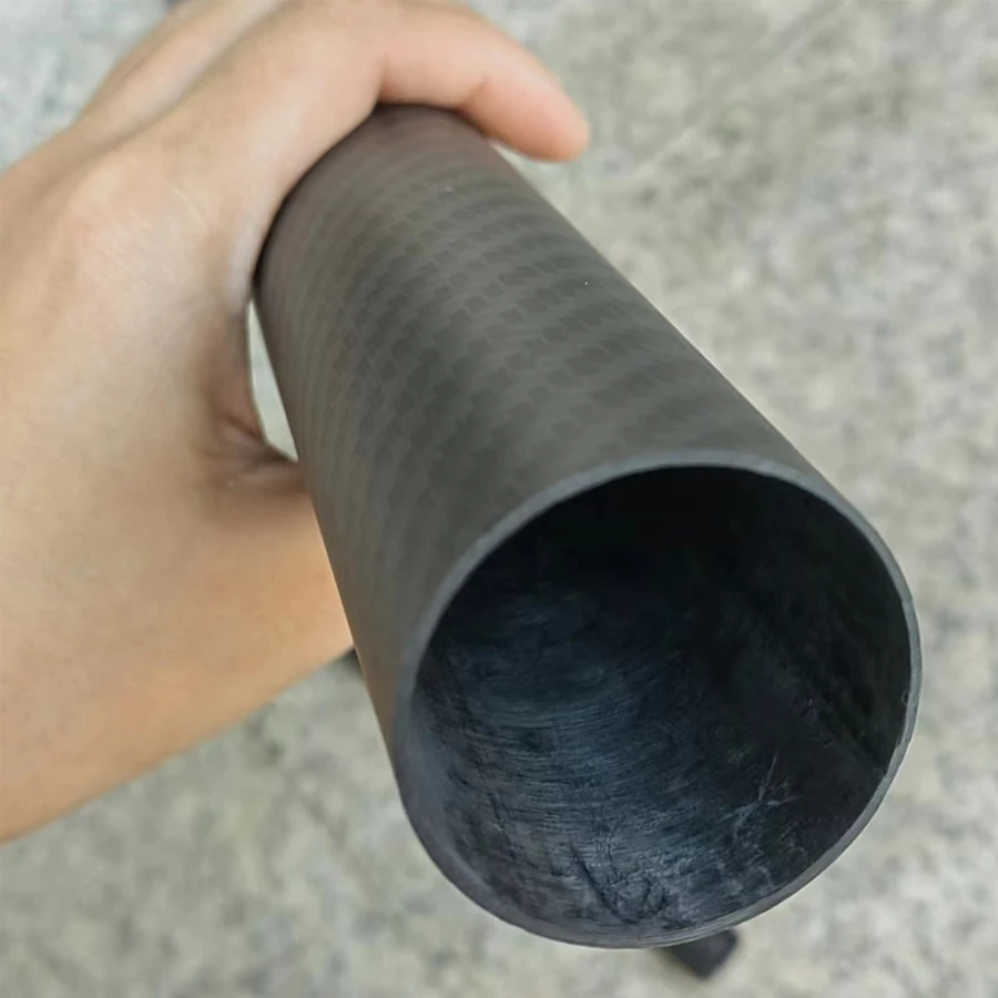 Tube Fibre Carbone Rond 12x10x500 Mm - 3K Rouleau Enveloppé - Pour Modélisme RC, Drone, Quadcopter - Marque Uxcell