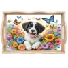 Wooden Colorful Pattern 5D Diamond Painting Tray Art Craft with Handle Diamond Painting Tray Handicraft for Countertop Decor 6