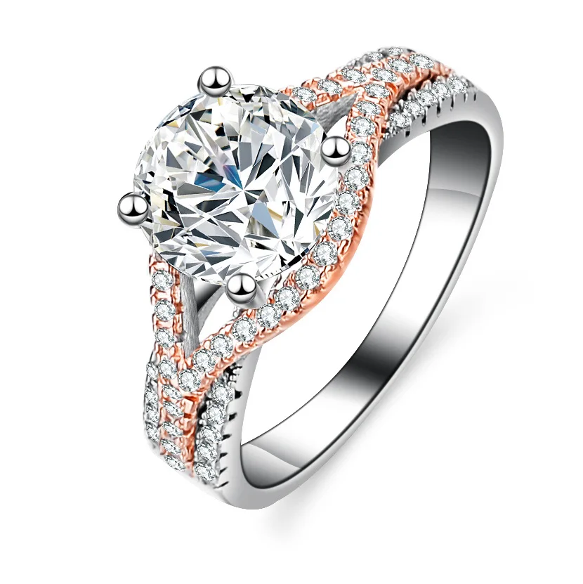 

HOYON Luxury 2 Carat Moissanite Women's Rose Gold Ring GRA Certificate s925 Sterling Silver Wedding Diamond Jewelry Accessories