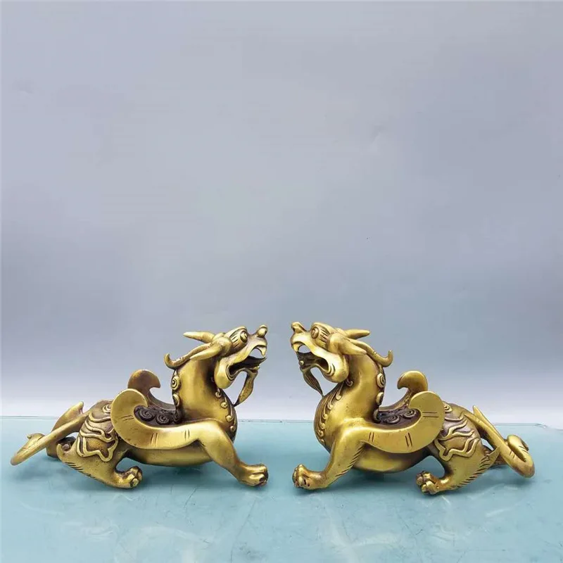 

Оптовая продажа, латунный длинный хвост Pi Xiu, украшение для магазина, стола, гостиной, украшения для дома, Прямая поставка