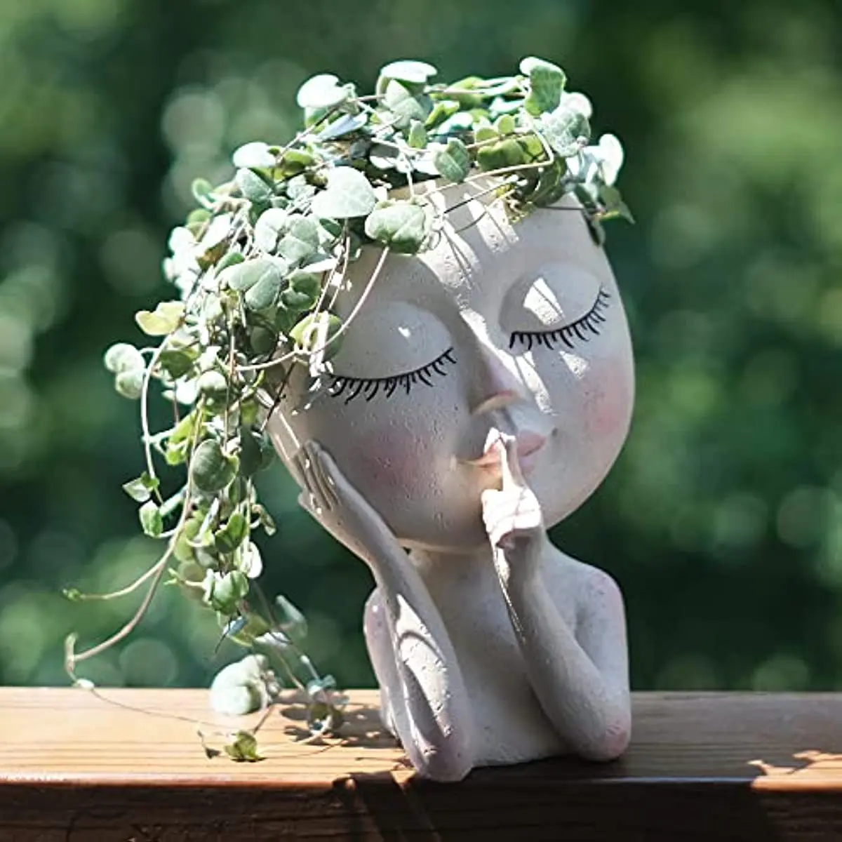 Wig Head Plant Holder  Head planters, Decorated flower pots, Styrofoam head