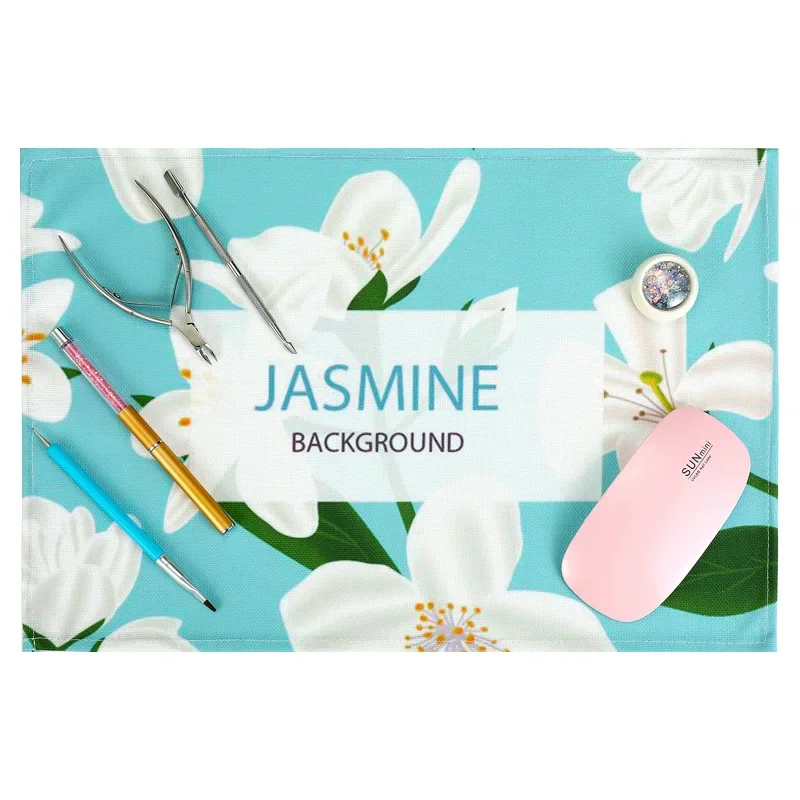 TIANMI Nail Art Hand Rest Cushion Pad Manicure Tools Table Mat Linen Cloth Pad Waterproof Nail Art Equipment Fashion Print Mat