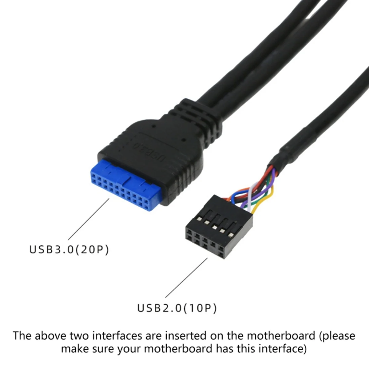 새로운 60cm 전면 케이스 패널 USB3.0+USB3.0 고화질 오디오 잭 포트 I/O 보드 내부 케이블 라인 허브 유선 네트워크