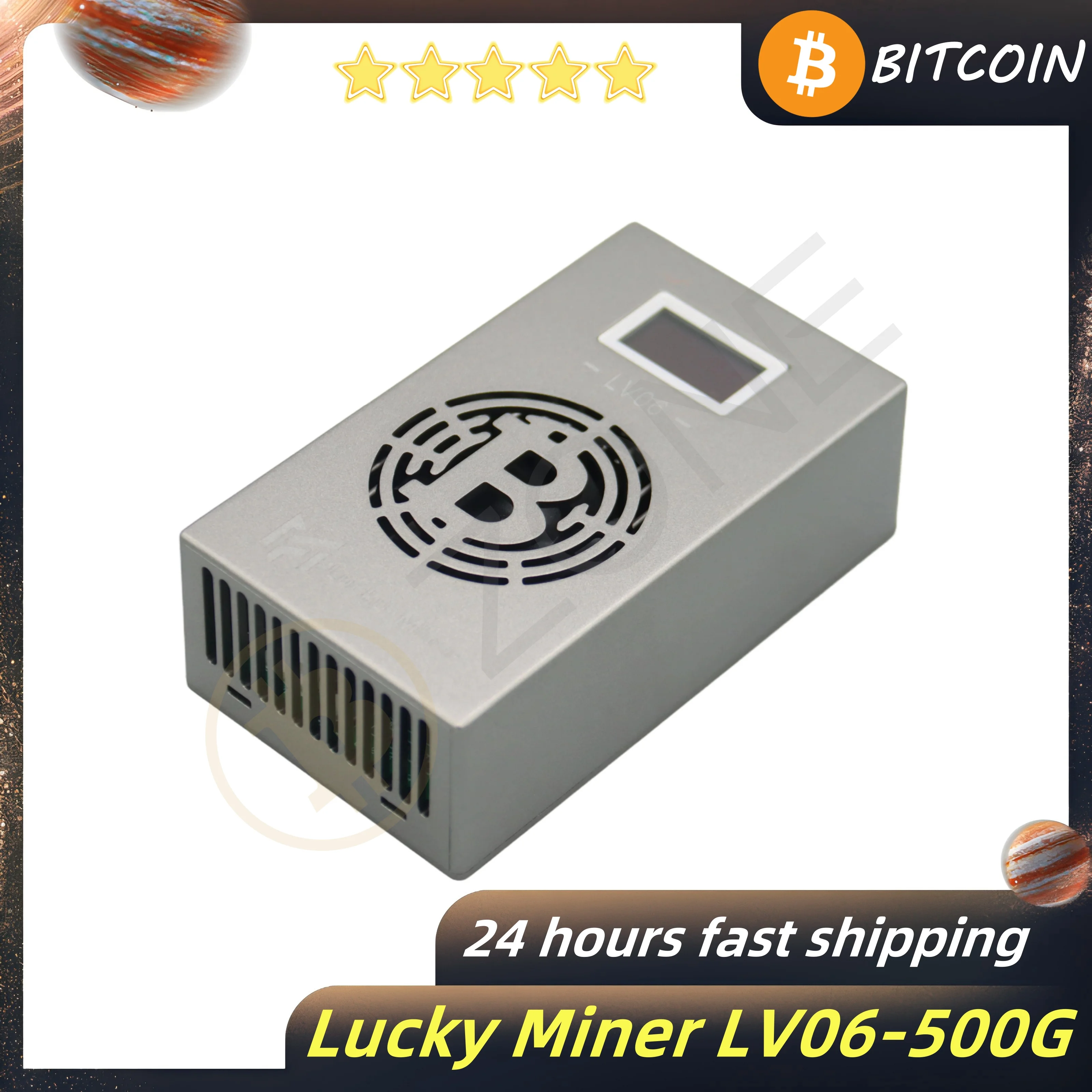 LUCKY MINER-Machine de Minage de Bitcoin LV06, Faible Consommation de 15W,  Taux de Hachage de 500 Go, 35db, Silays euse, WiFi, avec Alimentation -  AliExpress