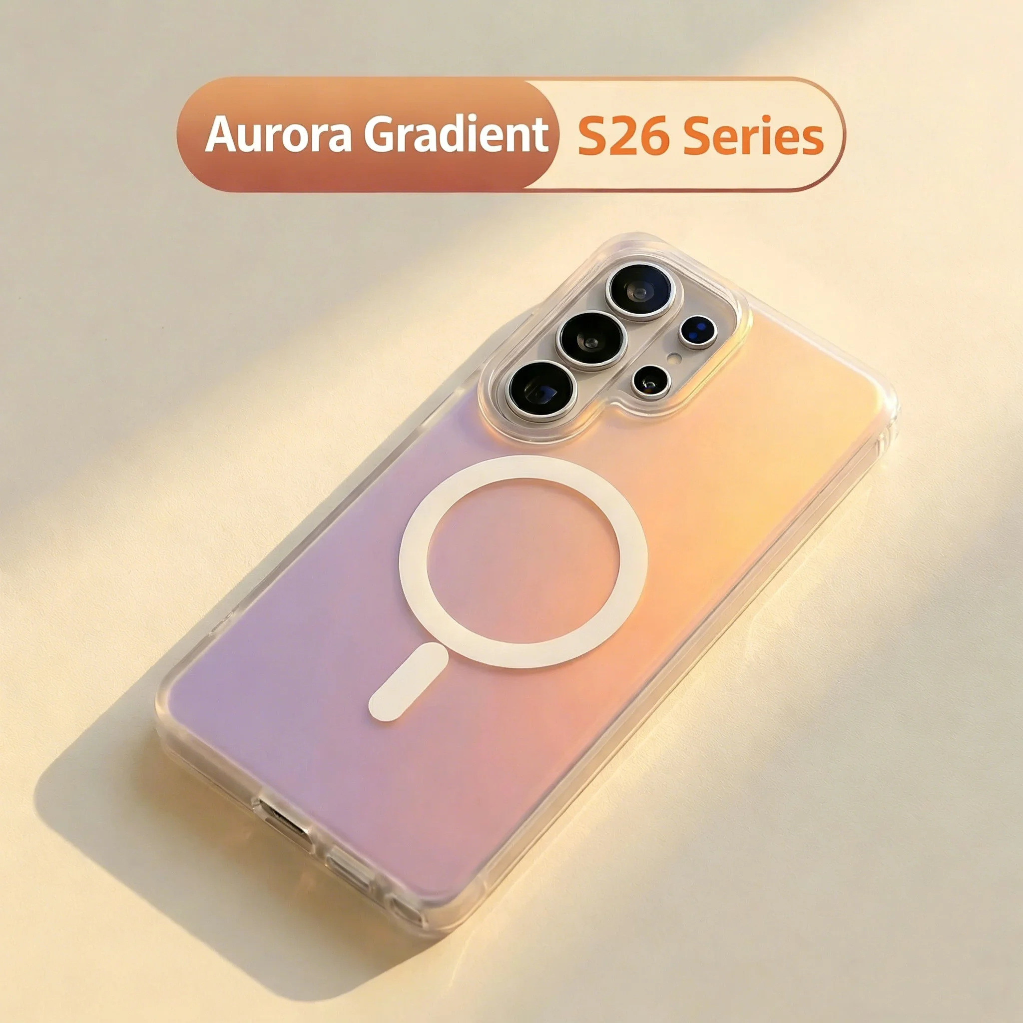 Magnetic Laser Gradient Matte Protective Phone Case