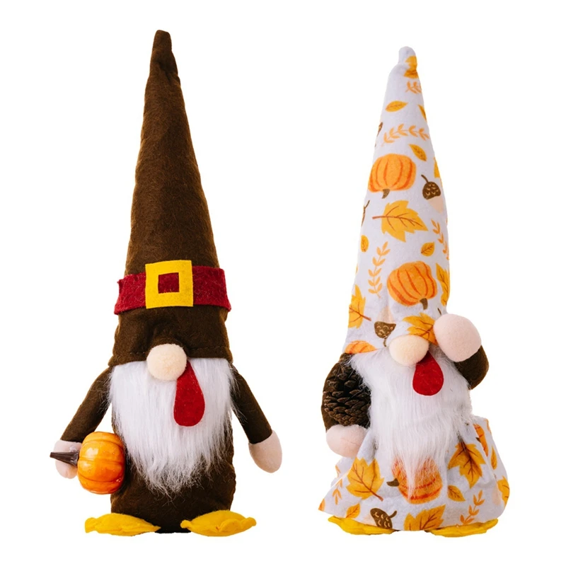 

Украшения на День Благодарения Harvest фестиваль индейки безликие Rudolph Gnome куклы с кленовыми листьями