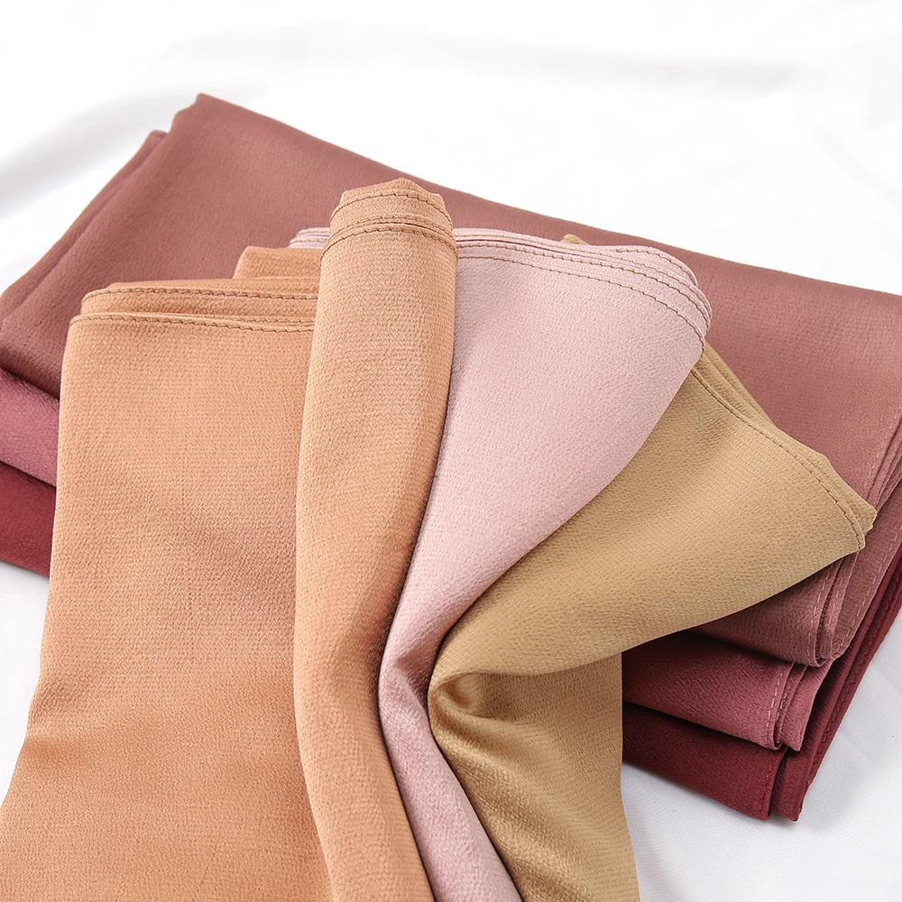 125125CmCrinklePolyesterVierkanteSjaalMoslimHijabEffen