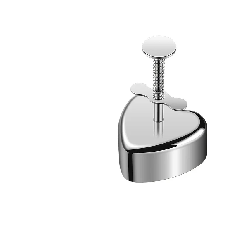 Burger Press Round Shape Stainless Steel Non-Stick Adjustable Hamburger Patty Maker Patty Making Mold Kitchen Tool