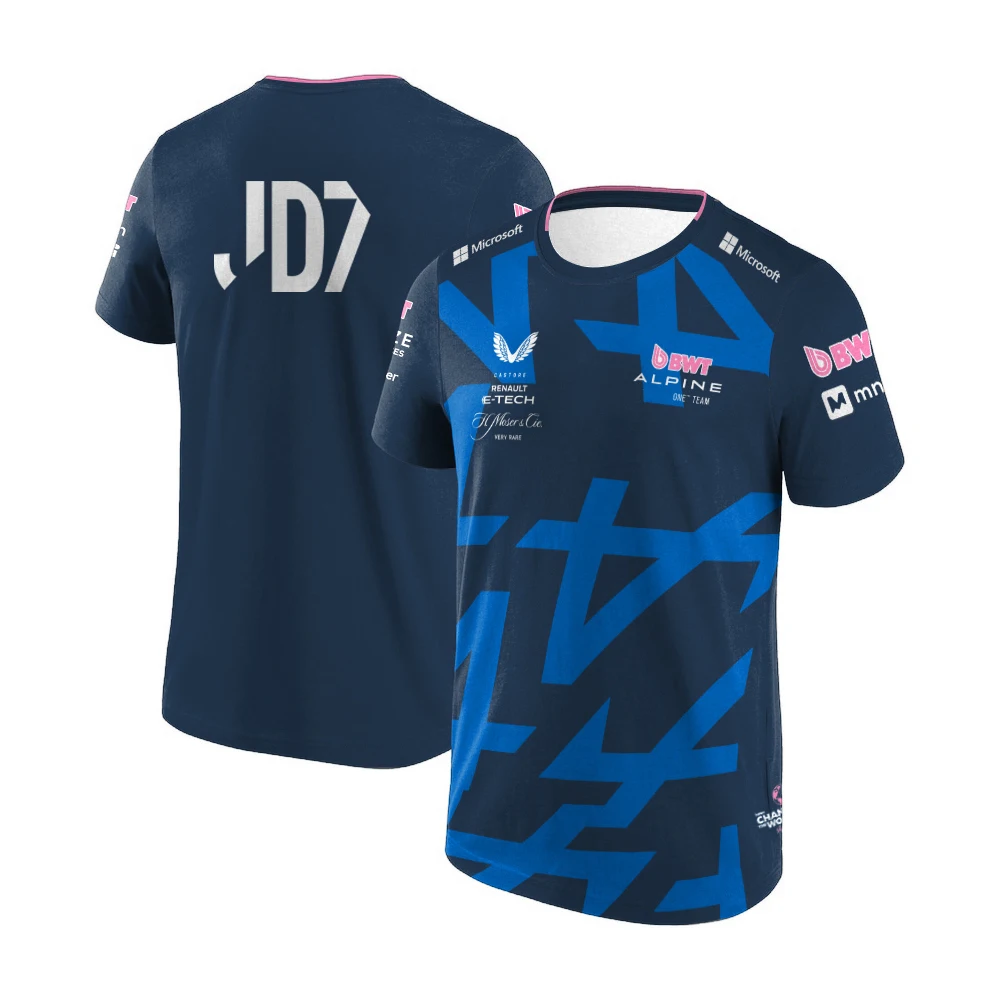 알파인 레이싱 F1 2025 남성 아동 팀 티셔츠 피에르 가슬리 10 프랑코 콜라피노 43 드라이버 티셔츠 아웃도어 스포츠 반바지