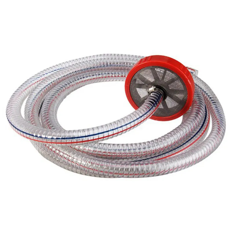 High-Pressure Washer Accessory with Self-Priming Filter and Steel Wire Inlet Pipe