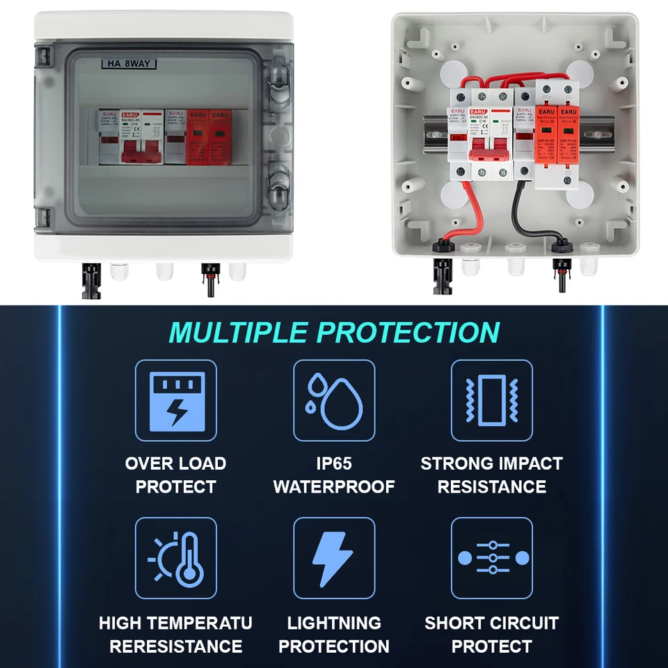 Disconnect Module Distribution Box Solar Panel Brackets Solar PV Disconnect Switch With IP65 Distribution ...