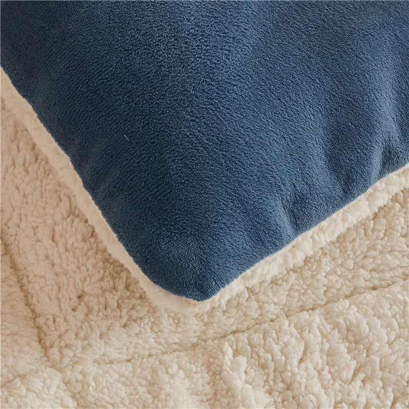 Winter Bedding Thick Quilt Blanket Thickened Warm Flannel Fleece Comforter for Cold Nights Set Bed Duvets Quilts The Blankets