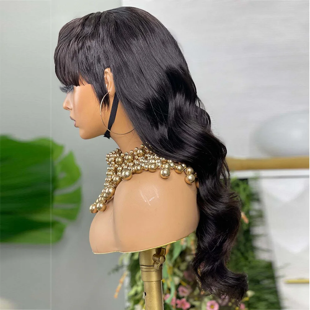 IB Body Wave Mullet Wig For Black Women Pixie Cut Ready To Wear Dovtail Wig Brazilian Remy Human Hair Full Machine Made Wig