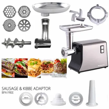 Winholder Stainless Steel Heavy Duty 3200W Powerful Electric Meat Grinder Mincer Sausage Maker Filler Food Processors Kitchen 4