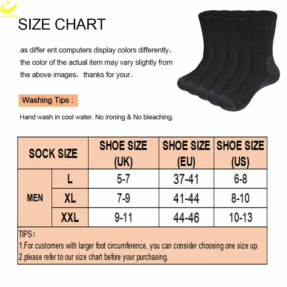 LAZAWG Running Sports Basketball Socks Moisture Breathable Wicking Athletic Sock Long Style Sweat Deodorant Sox Men Winter