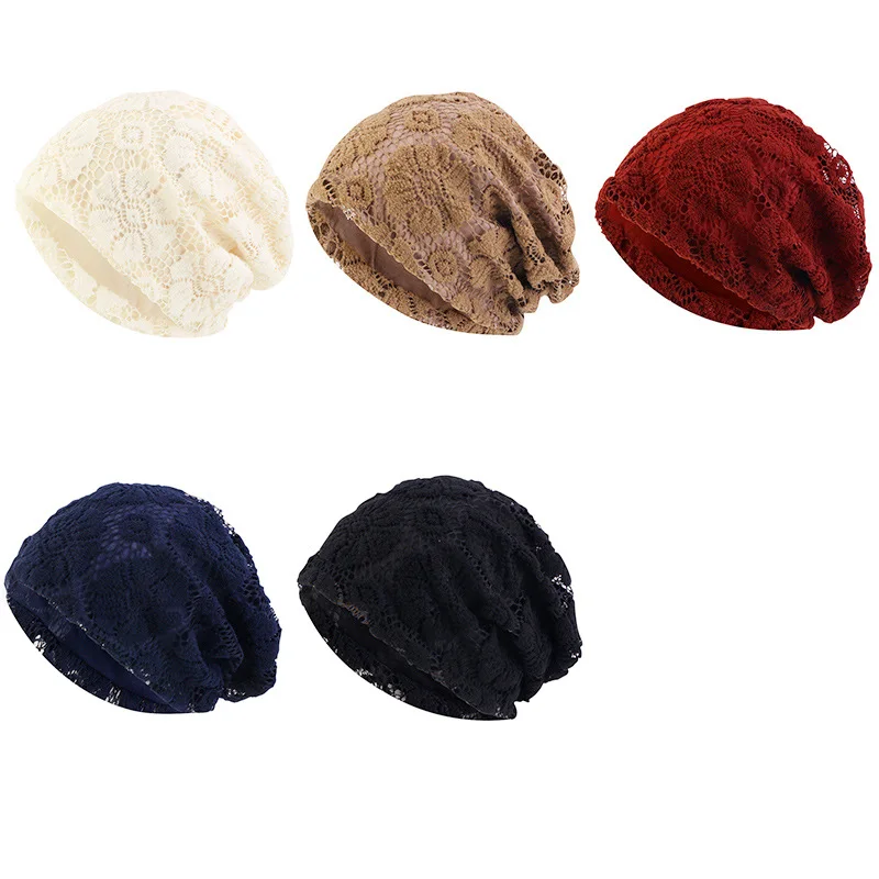 Lightweight and Breathable Double-layer Spring and Autumn Bonnet Muslim wrap Head Cap 6