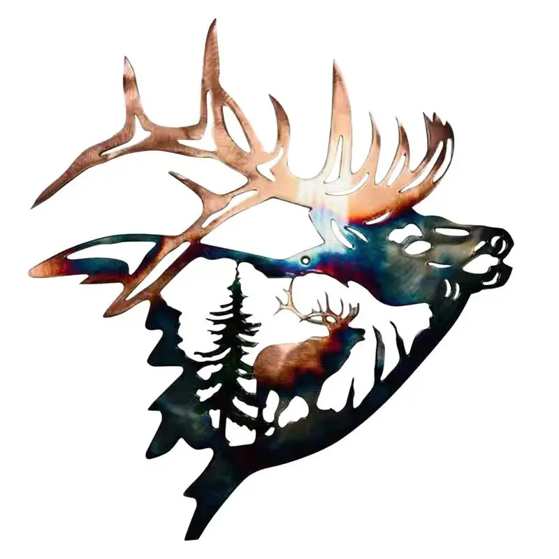 

Deer Silhouette Metal Silhouette Craft For Living Room Christmas Room Decor Wall Mounted Art Sculpture Home Decoration Crafts