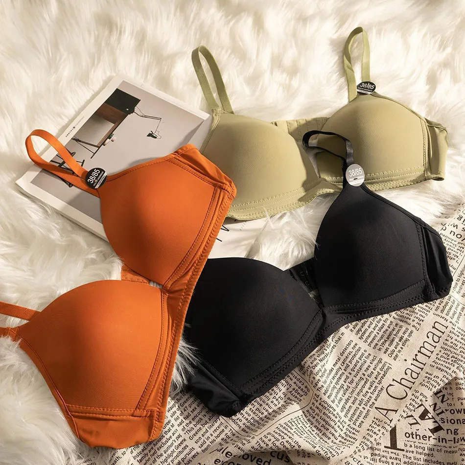 Training Bra Girls Solid Color Adjustable Non Removable Without Underwire